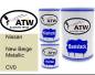 Preview: Nissan, New Beige Metallic, CV0: 500ml Lackdose + 500ml Klarlack + 250ml Härter - Set, von ATW Autoteile West.